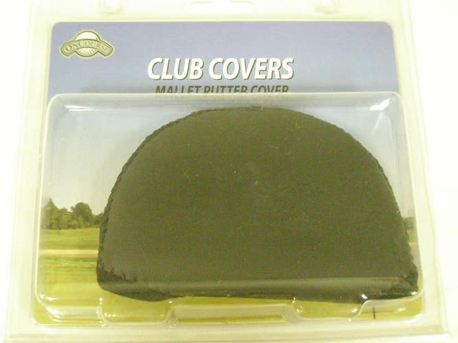 On Course Mallet Putter Cover Neoprene Black NEW Golf