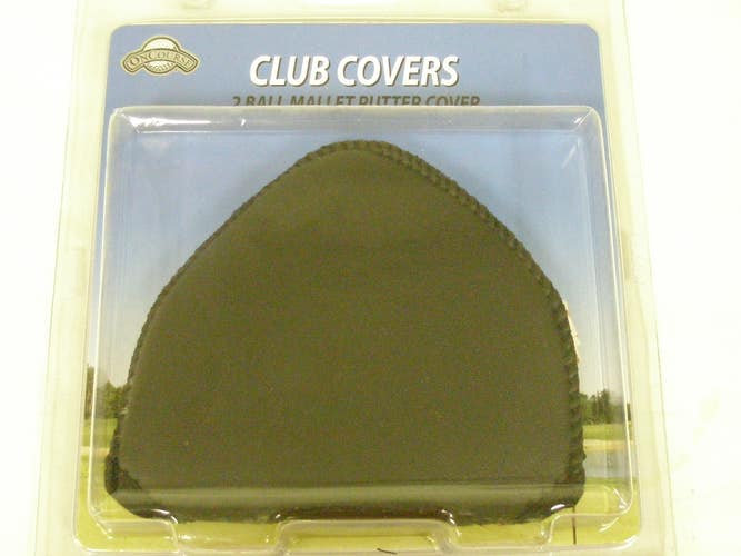 On Course 2 Ball Mallet Putter Cover Neoprene Blk NEW