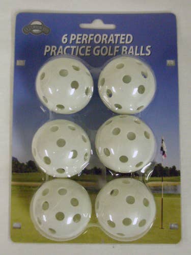On Course Perforated Practice Golf Balls (6pk) Plastic Golf Ball NEW