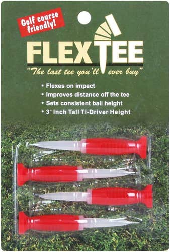 Flex Tee XL (3", Red/White, 4pk) NEW