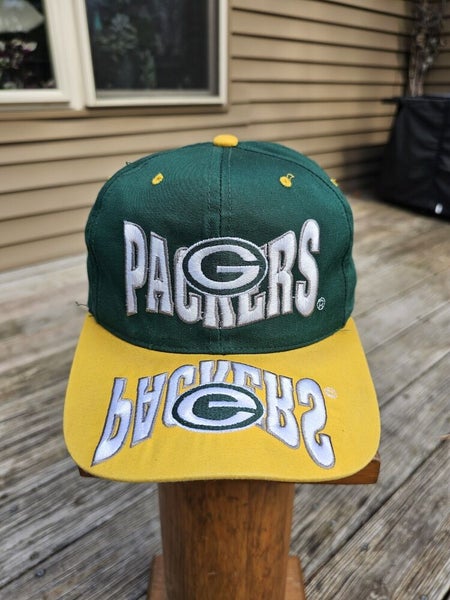 Vintage Rare Green Bay Packers Mirror Logo NFL Sports The G Cap Hat Snapback