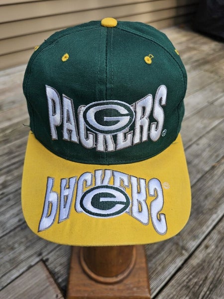 Vintage Rare Green Bay Packers Mirror Logo NFL Sports The G Cap Hat Snapback