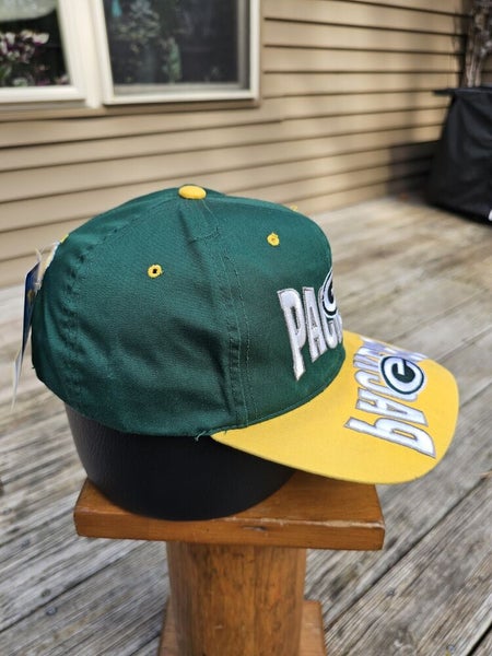 Vintage Rare Green Bay Packers Mirror Logo NFL Sports The G Cap Hat Snapback