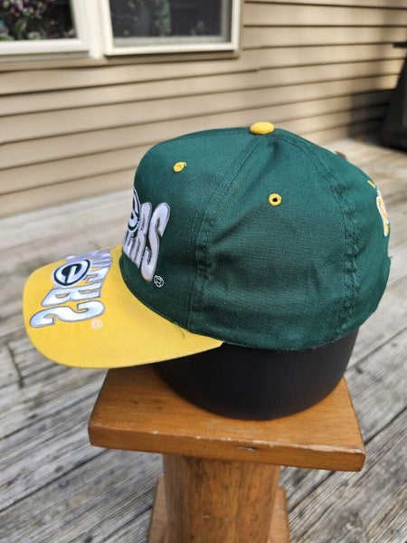Vintage Rare Green Bay Packers Mirror Logo NFL Sports The G Cap Hat Snapback