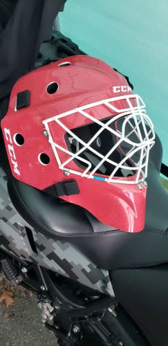 Goalie Mask CCM Red Carbon Fiber GFL1.5