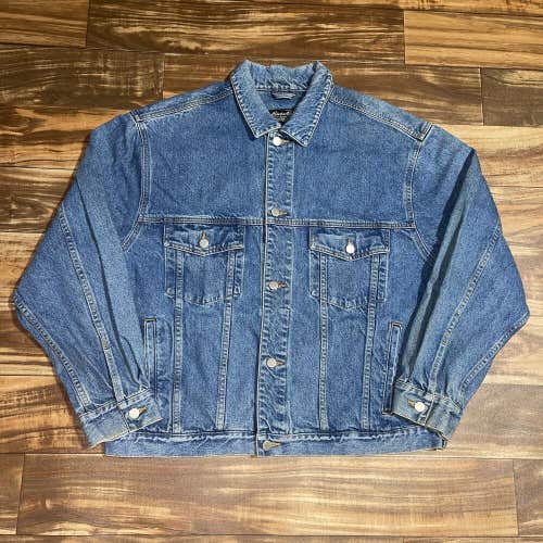 Vintage Eddie Bauer Denim Jean Jacket Men’s Size XL