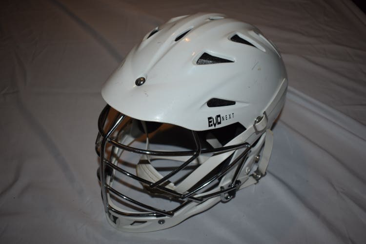 Warrior Evo Lacrosse Player's Helmet w/BOA Fit, White, S/M