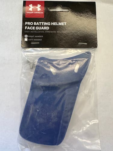 BNIP Under Armour Batting Helmet Face Guard - Royal Blue - RIGHT HANDED BATTER