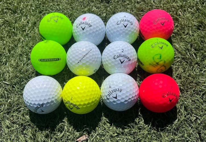 Used Callaway Supersoft 12 Pack (1 Dozen) Golf Balls (Check Description)