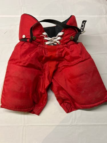 Used Tackla Montreal Youth Large Hockey Pants Red.