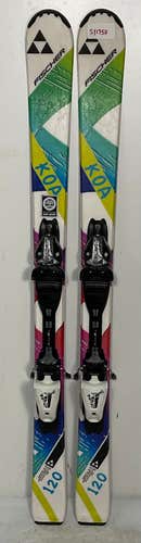 Used Kid's Fischer 120cm Koa Skis With Fischer FJ4 Bindings (SY1750)