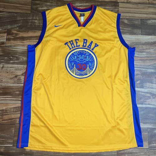 Nike Golden State Warriors Stephen Curry Jersey The Bay Chinese NBA Size 6XL
