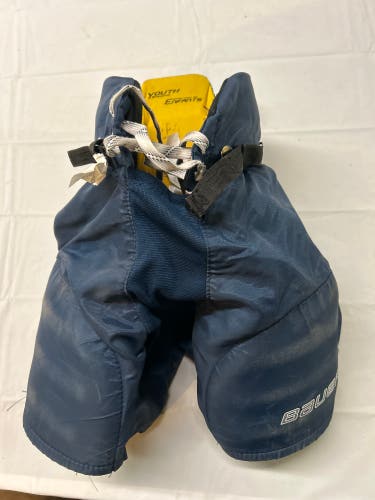 Used Bauer Supreme One40 Youth Med  Hockey Pants Navy.