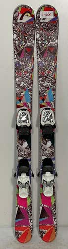 Used Kid's HEAD 120cm Twin tip Skis With Marker 4.5 Bindings (SY1755)