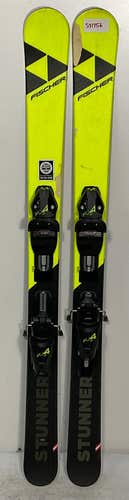 Used Kid's Fischer 121cm Stunner Skis With Fischer FJ4 AC Bindings (SY1756)