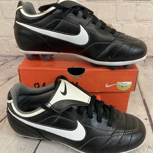 Nike 310060 011 JR Tiempo Natural VT Soccer Cleats Colors Black White US Size 1Y