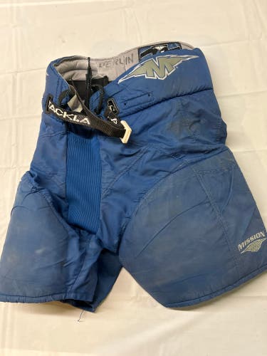 Used Mission Yth Lg.  Hockey Pants Royal.