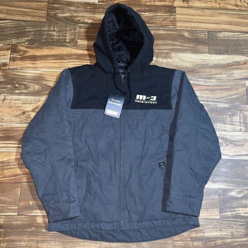 Dri Duck Canvas Work Jacket Full Zip Gray Black Size Large Brand New With Tags