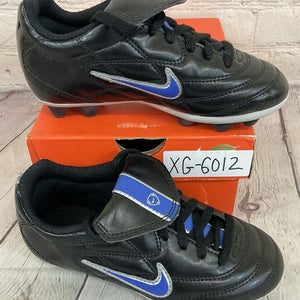 Nike JR Tiempo II VT Soccer Cleats Colors Black Varsity Royal Blue US Size 11C