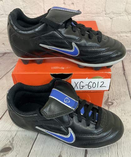 Nike JR Tiempo II VT Soccer Cleats Colors Black Varsity Royal Blue US Size 11C