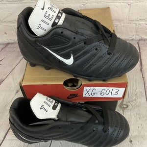 Nike 117295 011 JR Tiempo 650 FG-RBR Soccer Cleats Colors Black White Size 11.5C