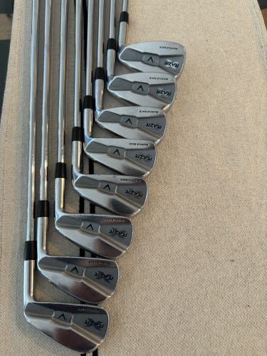 Used Callaway RAZR X Muscleback Irons 3-PW Project X 6.0 Stiff Steel Golf Set