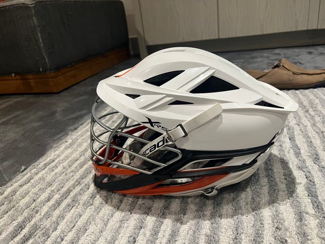 New  Cascade XRS Helmet White With Orange And Black Accents