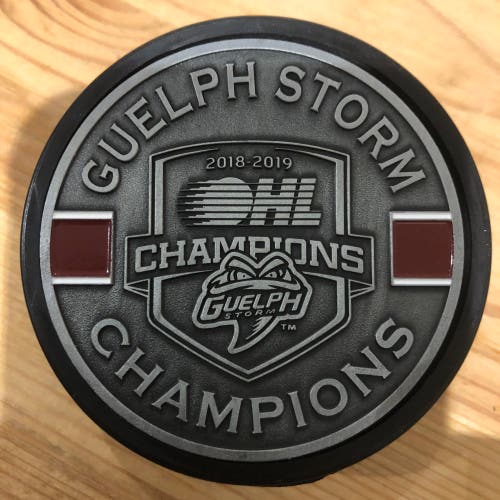 Guelph Storm puck (‘19 OHL Champs)