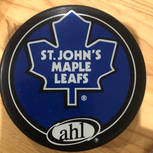St John’s Maple Leafs puck (AHL)