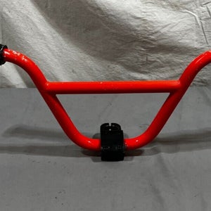 Vintage Haro Neon Orange Steel BMX Handlebar +Aluminum Stem & Locking Grips