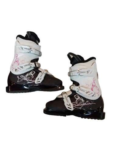 Used Salomon Performa T3 225 Mp - J04.5 - W5.5 Girls' Downhill Ski Boots