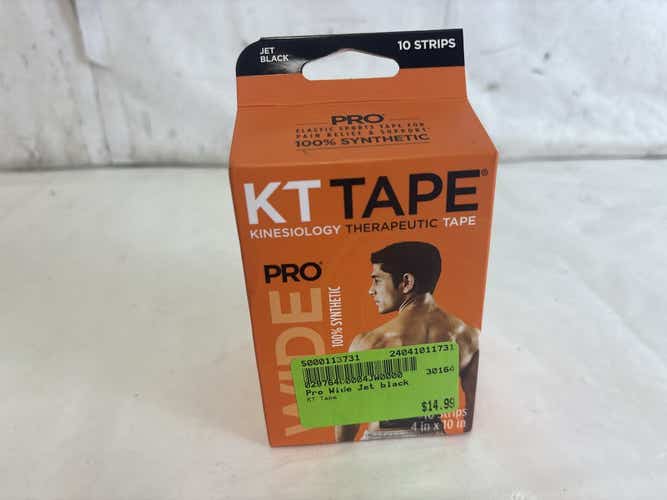 New Kt Tape Wide Pro Jet Black 10 Strips