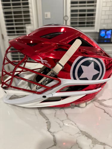 Red Cascade XRS Lacrosse Helmet