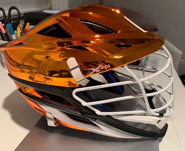 Brand new  XRS chrome orange helmet