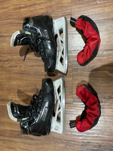 Used Intermediate Bauer Regular Width Size 4.5 Supreme S29 Hockey Goalie Skates