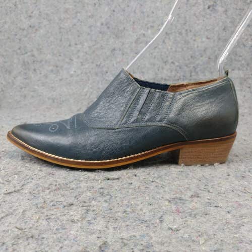 Anthropologie Sixty Seven Womens 38 EU Ankle Boots Blue Leather Made In Spain