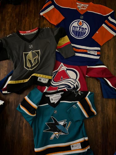 NHL 4 team jersey lot (4-7 yr olds)