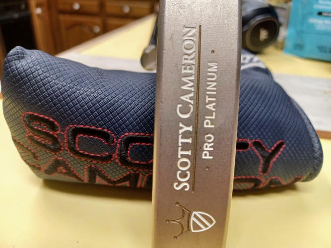 Used Scotty Cameron Blade Pro Platinum Newport MID Slant Right Handed Putter 35"