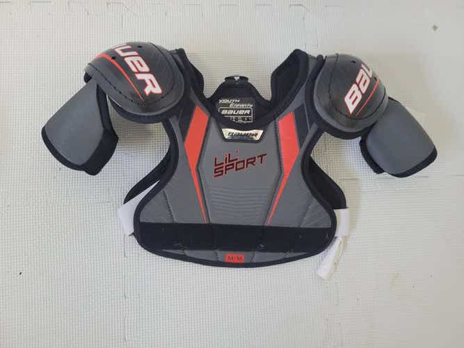 Used Bauer Lil Sport Md Hockey Shoulder Pads