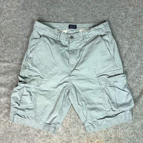 Levis Mens Shorts 31 Gray Cargo Pockets Outdoor Hiking Casual Ripstop Cotton
