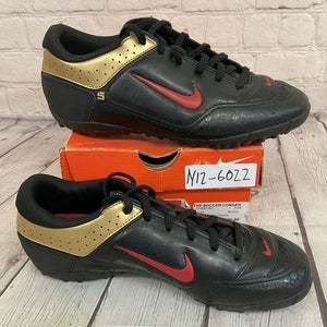 Nike First Touch II Soccer Shoes Color Black Sport Red Metallic Gold US Size 6.5