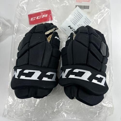 New Black CCM HPTKXP Gloves | 14" | Anaheim Ducks