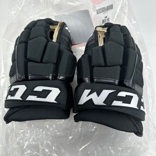 New Black CCM HGCLPX Gloves | 14" | Anaheim Ducks
