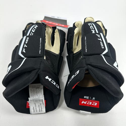 New Black CCM Jetspeed FT485 Gloves | 14"