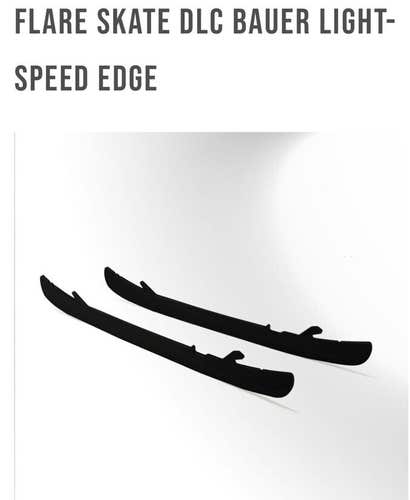 $169 Pro Stock Black Flare Skate Blade Steel Bauer Edge hockey 263 Connor Bedard