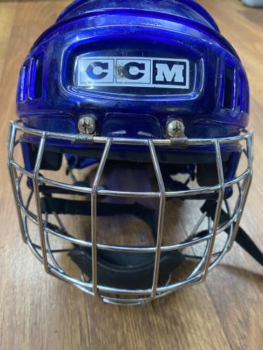 Rare Clear Blue CCM HT2 vintage helmet