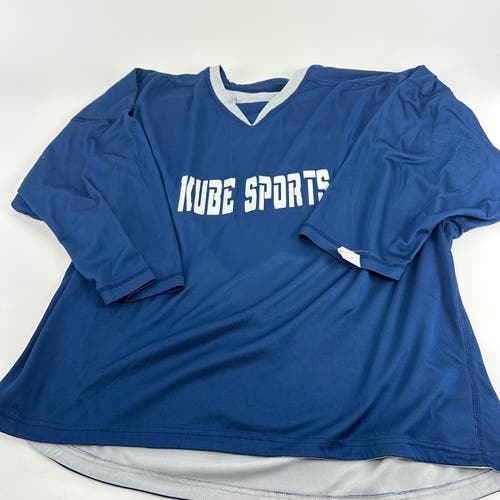 Used Blue and White Reversible Practice Jersey | Goalie Cut | Kube Sports