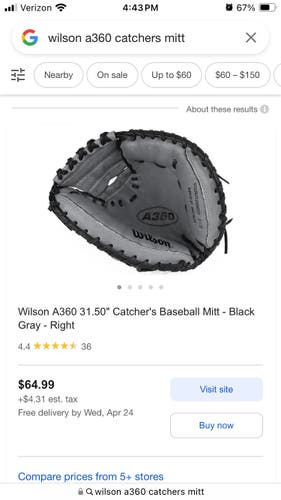 Mint Condition Catcher's 31.5" Baseball Glove