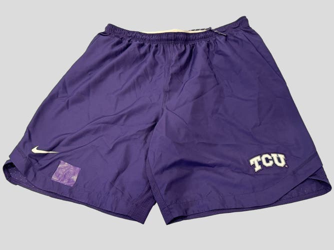 NCAA TCU Horned Frogs #88 Team Issued / Used Purple Nike XXL Shorts