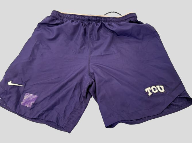 NCAA TCU Horned Frogs #44 Team Issued / Used Purple Nike XXL Shorts